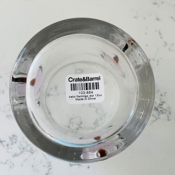 Crate&barrel 🦩Keko Flamingo Old Fashion Glasses - Picture 10 of 12